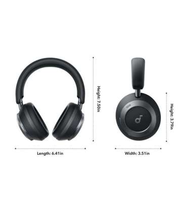 Anker Soundcore Foldable Headphones Space One Pro Bluetooth Over-ear Microphone Wireless Jet Black