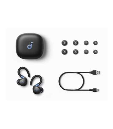 Anker Soundcore Wireless Earbuds Sport X20 Earhook Bluetooth In-Ear Microphone Wireless Black