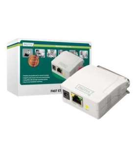 Digitus Fast Ethernet Print Server, 1-Port 1x RJ45, 1x DB-36-pin male Centronics DN-13001-1 White