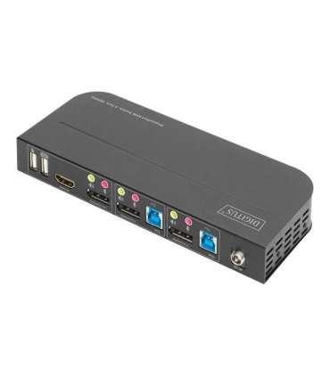 Digitus KVM Switch, 2-Port, 4K60Hz, 2 x DP in, 1 x DP/HDMI out DS-12850