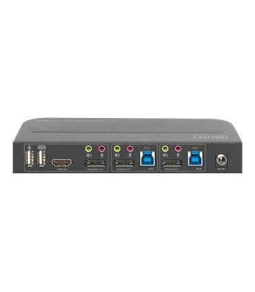 Digitus KVM Switch, 2-Port, 4K60Hz, 2 x DP in, 1 x DP/HDMI out DS-12850
