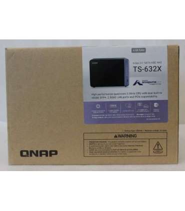 SALE OUT. QNAP Cost-effective 6-bay 10GbE NAS TS-632X-4G Alpine AL524 Processor frequency 2 GHz 4 GB |