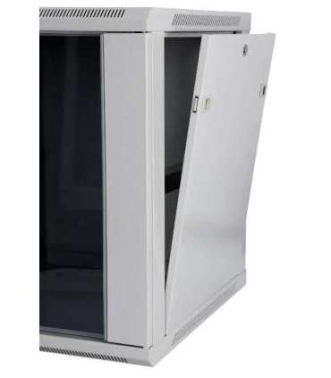 SOMI Networks 22U, 19″ Network Wall Cabinet 22U-60/45FPC Gray With Front Glass Doors Unassembled Depth: 45