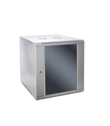 SOMI Networks 22U, 19″ Network Wall Cabinet 22U-60/45FPC Gray With Front Glass Doors Unassembled Depth: 45