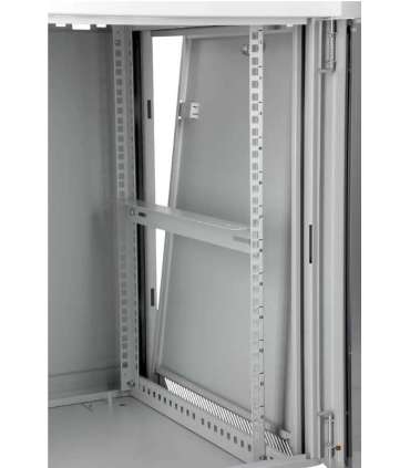 SOMI Networks 22U, 19″ Network Wall Cabinet 22U-60/60FPC Gray With Front Glass Doors Unassembled Depth: 60