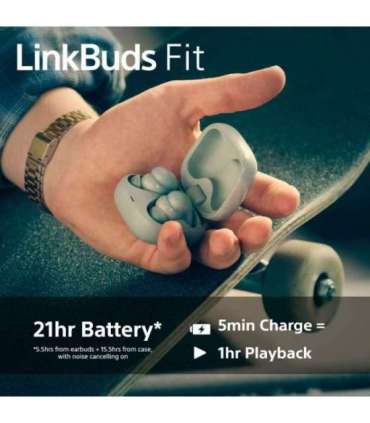 Sony Headphones WF-LS910N LinkBuds Fit Bluetooth In-ear Noise canceling Wireless Green