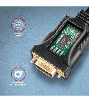 AXAGON USB - Serial Advanced Active Adapter ADS-1PQN