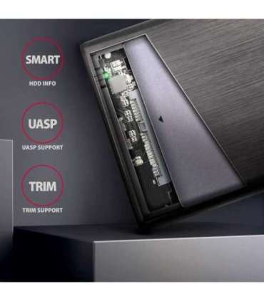AXAGON Screwless aluminum USB 3.2 Gen 1 - SATA 6G external box for 2.5" SSD/HDD EE25-A6C