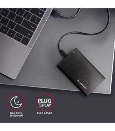 AXAGON Screwless aluminum USB 3.2 Gen 1 - SATA 6G external box for 2.5" SSD/HDD EE25-A6C