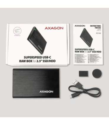 AXAGON Screwless aluminum USB 3.2 Gen 1 - SATA 6G external box for 2.5" SSD/HDD EE25-A6C