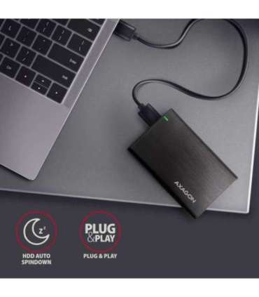 AXAGON Screwless aluminum USB 3.2 Gen 1 - SATA 6G external box for 2.5" SSD/HDD EE25-A6M