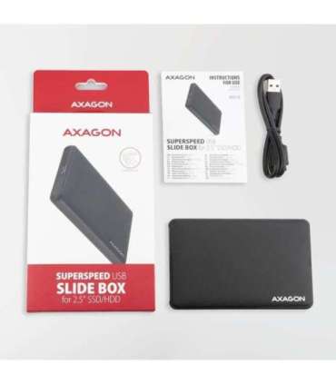 AXAGON Screwless USB 3.2 Gen 1 - SATA 6G external box for 2.5" SSD/HDD EE25-SL