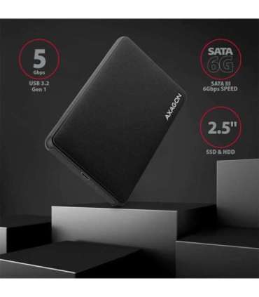 AXAGON Screwless USB 3.2 Gen 1 - SATA 6G external box for 2.5" SSD/HDD EE25-SLC