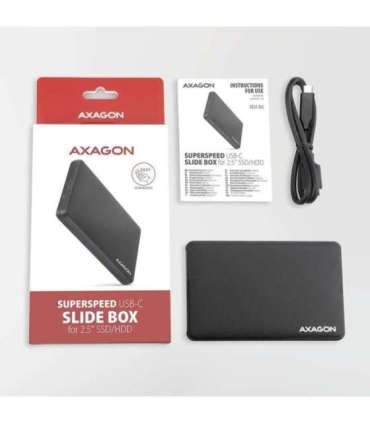 AXAGON Screwless USB 3.2 Gen 1 - SATA 6G external box for 2.5" SSD/HDD EE25-SLC