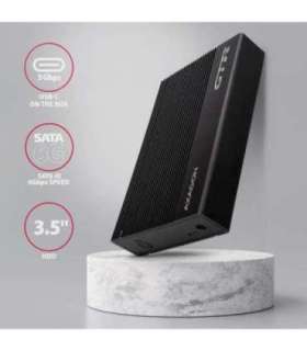 AXAGON Ribbed aluminum USB 3.2 Gen 1 - SATA 6G external box for 3.5" HDD EE35-GTR