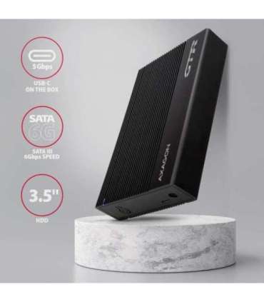 AXAGON Ribbed aluminum USB 3.2 Gen 1 - SATA 6G external box for 3.5" HDD EE35-GTR