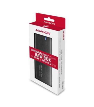 AXAGON External USB-C 3.2 Gen 2 metal box for M.2 NVMe & SATA SSD disks EEM2-SB2