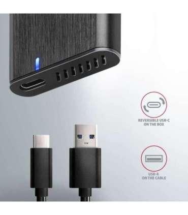 AXAGON External USB-C 3.2 Gen 2 metal box for M.2 SATA SSD disks EEM2-SBC