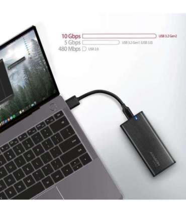 AXAGON External USB-C 3.2 Gen 2 metal box for M.2 SATA SSD disks EEM2-SBC