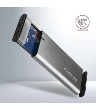 AXAGON External USB-C 3.2 Gen 2 metal box for M.2 NVMe & SATA SSD disks EEM2-SG2
