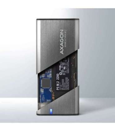 AXAGON External USB-C 3.2 Gen 2 metal box for M.2 NVMe & SATA SSD disks EEM2-SG2