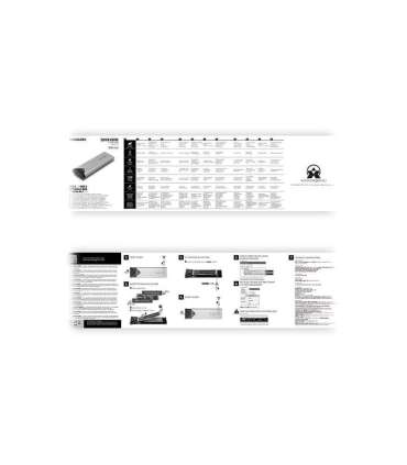 AXAGON External SuperSpeed+ USB-C metal box for M.2 NVMe SSD disks having sizes of up 42 to 80 mm EEM2-UG2