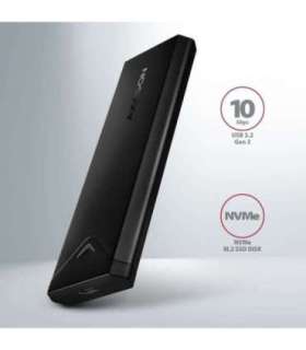 AXAGON External USB-C 10Gbps metal box for M.2 NVMe SSD disks EEM2-UB2