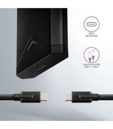 AXAGON External USB-C 10Gbps metal box for M.2 NVMe SSD disks EEM2-UB2