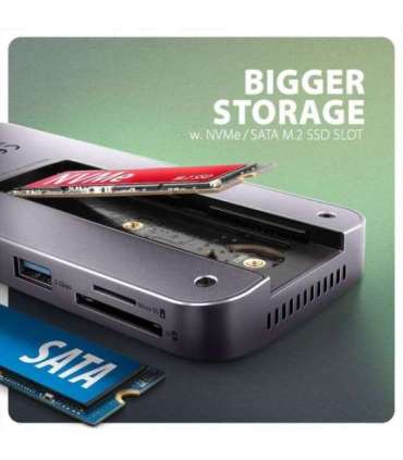 AXAGON USB-C 10Gbps GEN2COMBO 12in1 Hub HMC-12GM2