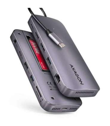 AXAGON USB-C 10Gbps GEN2COMBO 12in1 Hub HMC-12GM2