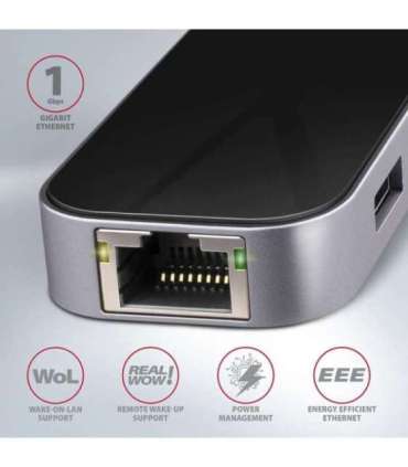 AXAGON SuperSpeed USB-C COMBO 6in1 Hub HMC-6GL