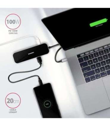 AXAGON SuperSpeed USB-C COMBO 6in1 Hub HMC-6GL