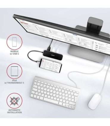 AXAGON SuperSpeed USB-C COMBO 6in1 Hub HMC-6GL