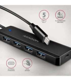 AXAGON Travel four-port USB-C 5Gbps hub HUE-C1C