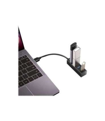 AXAGON Miniature metal four-port USB 3.2 Gen 1 hub HUE-M1A