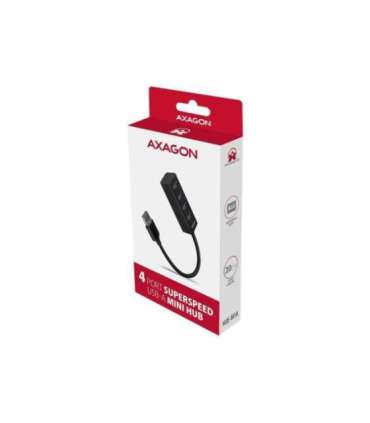 AXAGON Miniature metal four-port USB 3.2 Gen 1 hub HUE-M1A