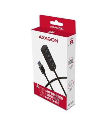 AXAGON Miniature metal four-port USB 3.2 Gen 1 hub HUE-M1AL
