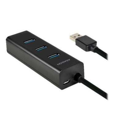 AXAGON Four-port USB 3.0 hub with fast charging and power support HUE-S2B