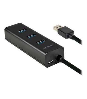 AXAGON Four-port USB 3.0 hub with fast charging and power support HUE-S2B