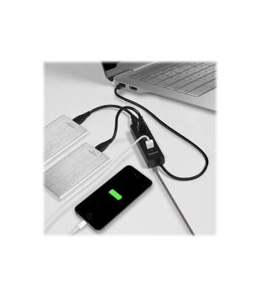 AXAGON Four-port USB 3.0 hub with fast charging and power support HUE-S2B