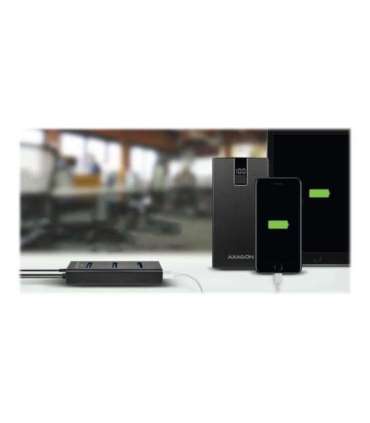 AXAGON Four-port USB 3.0 hub with fast charging and power support HUE-S2B