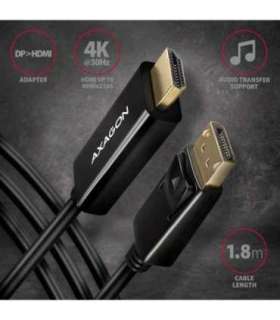 AXAGON Active cable DisplayPort to HDMI 1.8 m