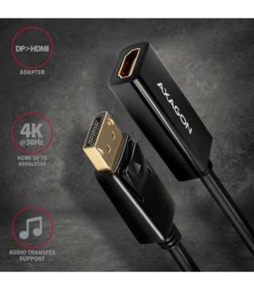 AXAGON Active adapter DisplayPort to HDMI 0.15 m