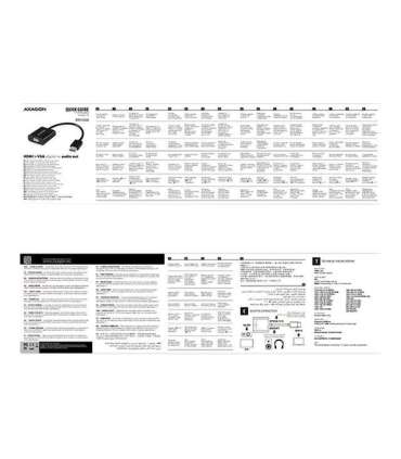 AXAGON Active converter HDMI to VGA 0.15 m