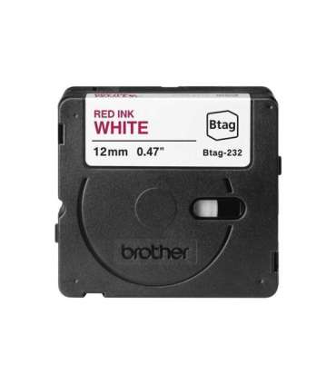 Brother BTAG-232 Red on White Btag