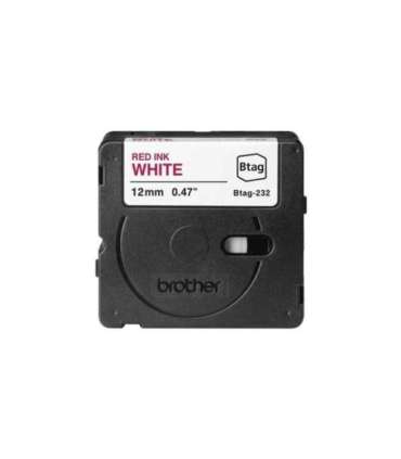 Brother BTAG-232 Red on White Btag