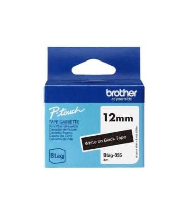 Brother BTAG-335 White on Black Btag