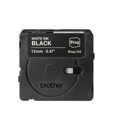 Brother BTAG-335 White on Black Btag