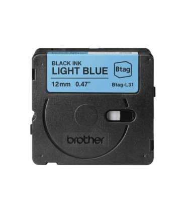 Brother BTAG-L31 Black on Light Blue Btag
