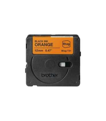 Brother BTAG-T31 Black on Orange Btag